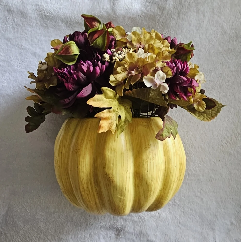 Autumn Floral Pumpkin Light Up Arrangement